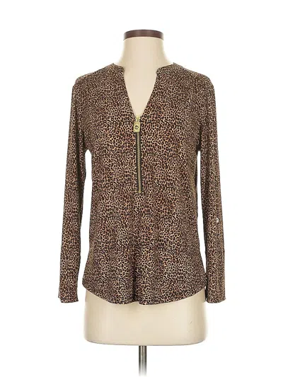 Pre-owned Michael Michael Kors Long Sleeve Blouse In Brown