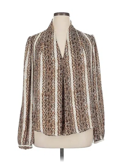 Pre-owned Michael Michael Kors Long Sleeve Blouse In Brown