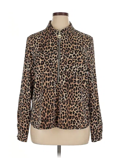 Pre-owned Michael Michael Kors Long Sleeve Blouse In Brown