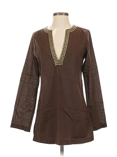 Pre-owned Michael Michael Kors Long Sleeve Blouse In Brown