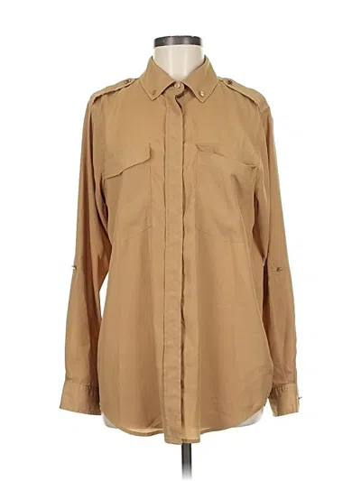 Pre-owned Michael Michael Kors Long Sleeve Blouse In Brown