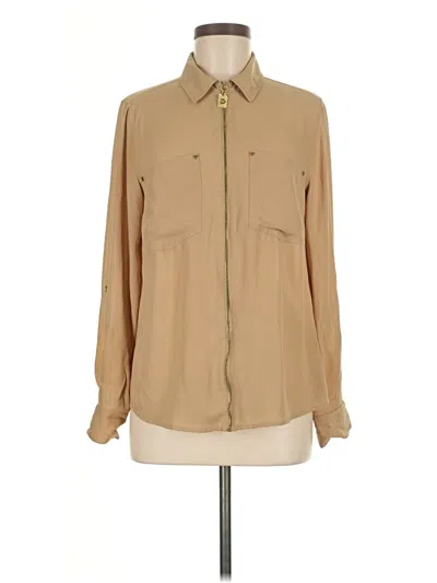 Pre-owned Michael Michael Kors Long Sleeve Blouse In Brown