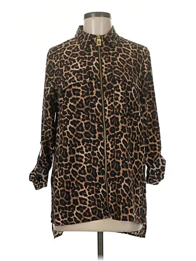Pre-owned Michael Michael Kors Long Sleeve Blouse In Brown