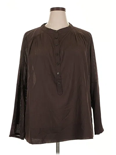 Pre-owned Michael Michael Kors Long Sleeve Blouse In Brown