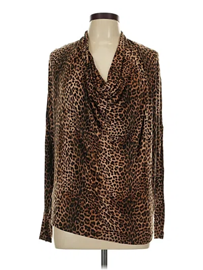 Pre-owned Michael Michael Kors Long Sleeve Blouse In Brown
