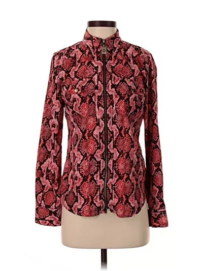 Pre-owned Michael Michael Kors Long Sleeve Blouse In Burgundy