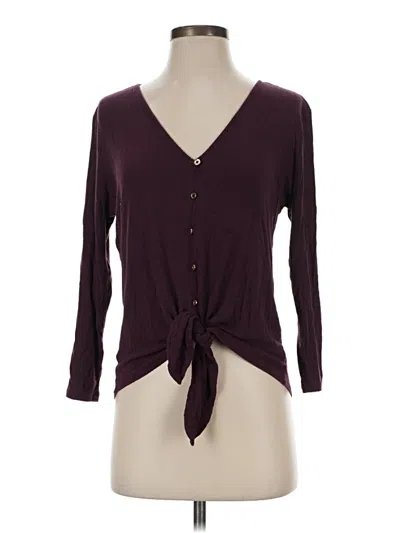 Pre-owned Michael Michael Kors Long Sleeve Blouse In Burgundy