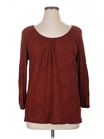 Pre-owned Michael Michael Kors Long Sleeve Blouse In Burgundy
