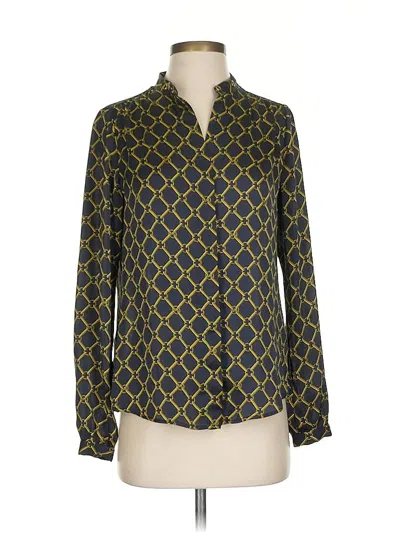 Pre-owned Michael Michael Kors Long Sleeve Blouse In Gold
