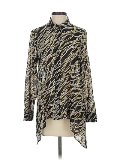 Pre-owned Michael Michael Kors Long Sleeve Blouse In Gold