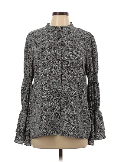 Pre-owned Michael Michael Kors Long Sleeve Blouse In Gray