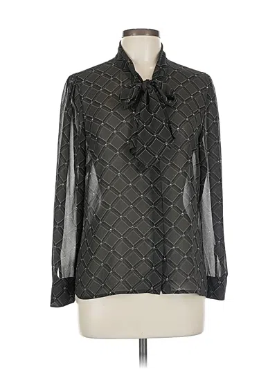 Pre-owned Michael Michael Kors Long Sleeve Blouse In Gray