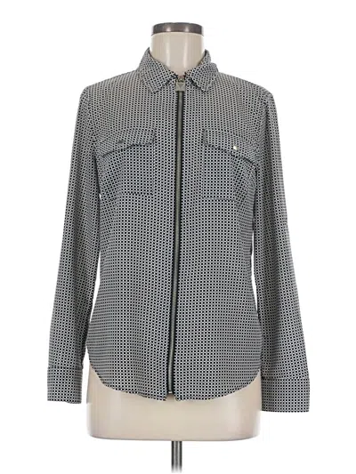 Pre-owned Michael Michael Kors Long Sleeve Blouse In Gray