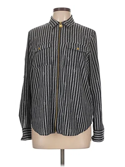Pre-owned Michael Michael Kors Long Sleeve Blouse In Gray