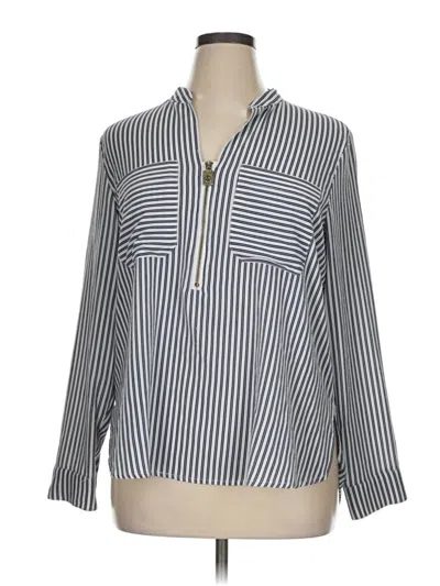 Pre-owned Michael Michael Kors Long Sleeve Blouse In Gray