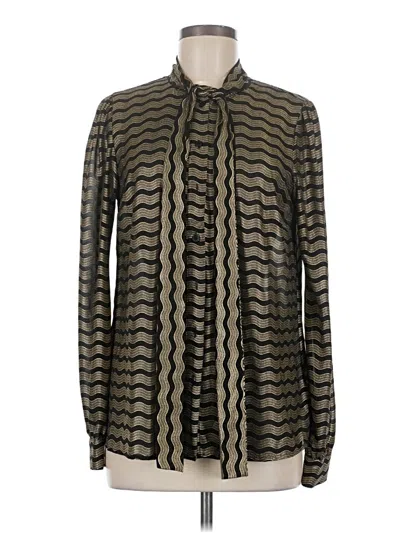 Pre-owned Michael Michael Kors Long Sleeve Blouse In Gray