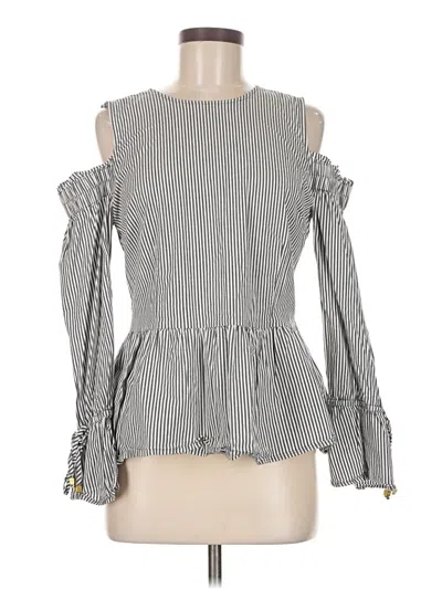 Pre-owned Michael Michael Kors Long Sleeve Blouse In Gray