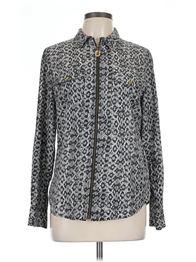 Pre-owned Michael Michael Kors Long Sleeve Blouse In Gray