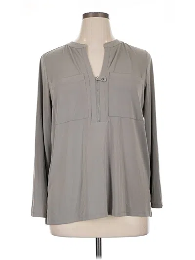 Pre-owned Michael Michael Kors Long Sleeve Blouse In Gray
