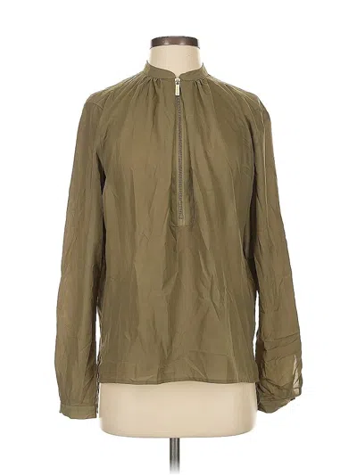 Pre-owned Michael Michael Kors Long Sleeve Blouse In Green