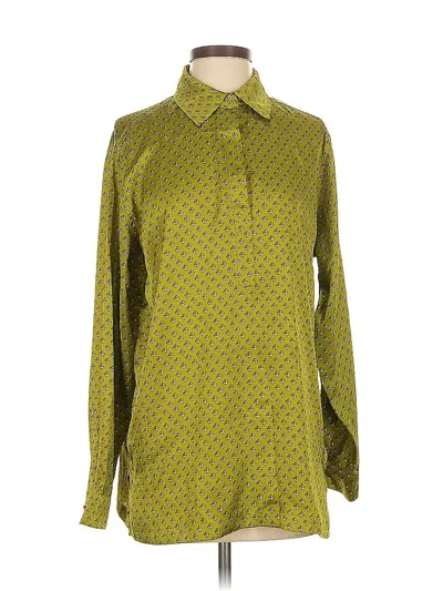 Pre-owned Michael Michael Kors Long Sleeve Blouse In Green