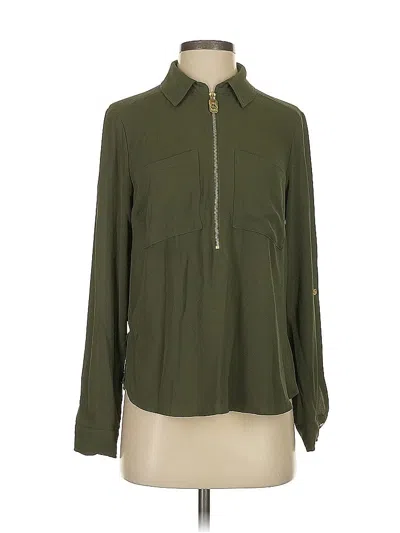 Pre-owned Michael Michael Kors Long Sleeve Blouse In Green