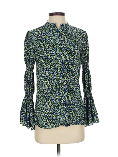Pre-owned Michael Michael Kors Long Sleeve Blouse In Green