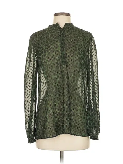 Michael Michael Kors Long Sleeve Blouse In Green