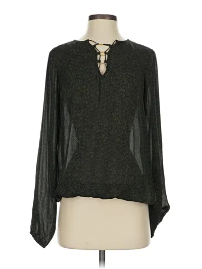 Pre-owned Michael Michael Kors Long Sleeve Blouse In Green