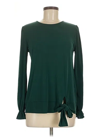 Pre-owned Michael Michael Kors Long Sleeve Blouse In Green