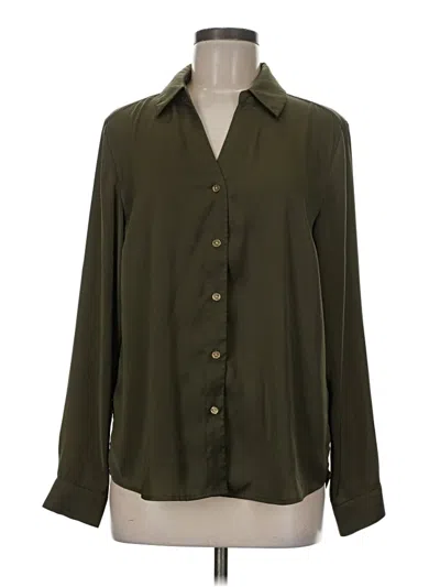Pre-owned Michael Michael Kors Long Sleeve Blouse In Green