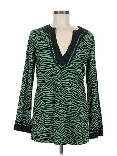 Pre-owned Michael Michael Kors Long Sleeve Blouse In Green