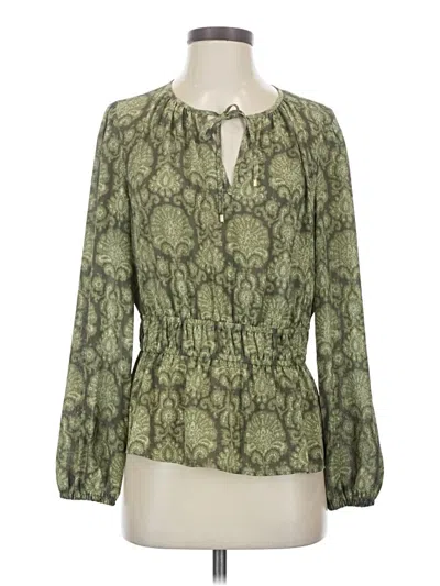 Michael Michael Kors Long Sleeve Blouse In Green