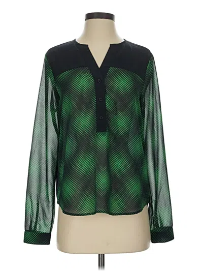 Pre-owned Michael Michael Kors Long Sleeve Blouse In Green