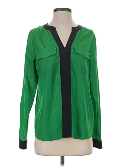 Pre-owned Michael Michael Kors Long Sleeve Blouse In Green