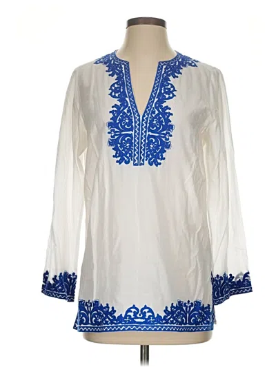 Pre-owned Michael Michael Kors Long Sleeve Blouse In Ivory