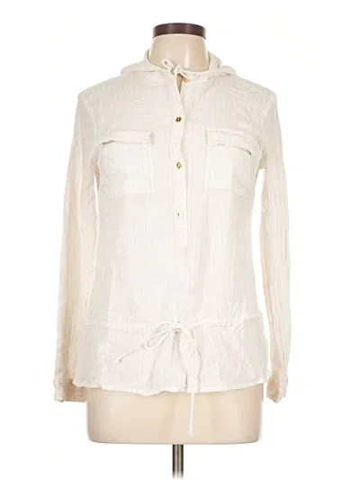 Pre-owned Michael Michael Kors Long Sleeve Blouse In Ivory