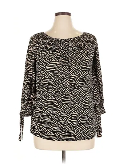 Michael Michael Kors Long Sleeve Blouse In Multi