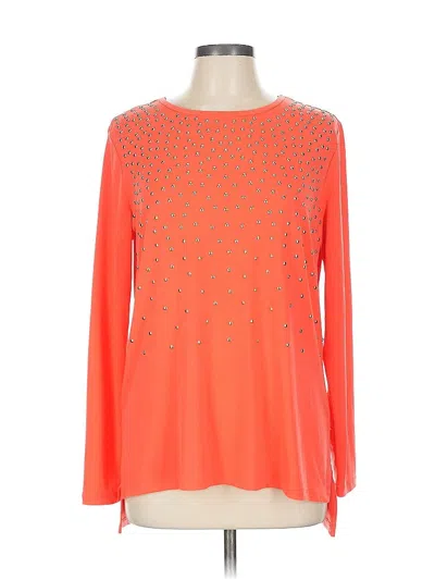 Pre-owned Michael Michael Kors Long Sleeve Blouse In Orange