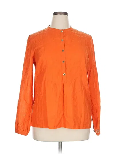 Pre-owned Michael Michael Kors Long Sleeve Blouse In Orange