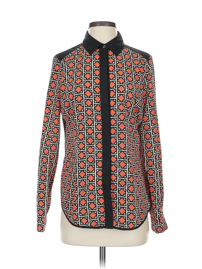 Pre-owned Michael Michael Kors Long Sleeve Blouse In Orange