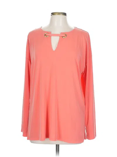 Pre-owned Michael Michael Kors Long Sleeve Blouse In Orange