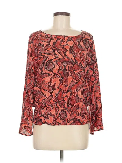 Pre-owned Michael Michael Kors Long Sleeve Blouse In Orange