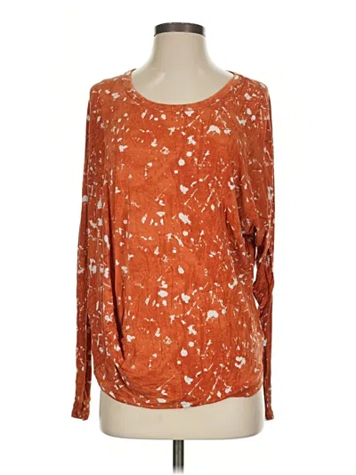 Pre-owned Michael Michael Kors Long Sleeve Blouse In Orange