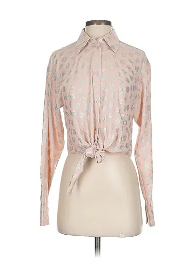 Michael Michael Kors Long Sleeve Blouse In Pink