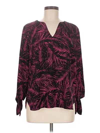 Pre-owned Michael Michael Kors Long Sleeve Blouse In Pink