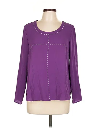 Pre-owned Michael Michael Kors Long Sleeve Blouse In Purple
