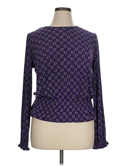 Pre-owned Michael Michael Kors Long Sleeve Blouse In Purple