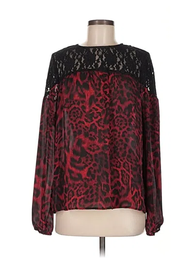 Pre-owned Michael Michael Kors Long Sleeve Blouse In Red