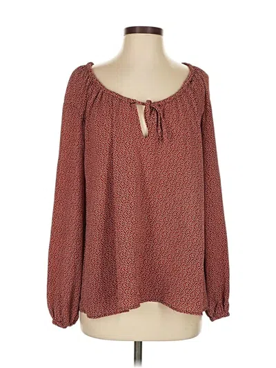 Pre-owned Michael Michael Kors Long Sleeve Blouse In Red